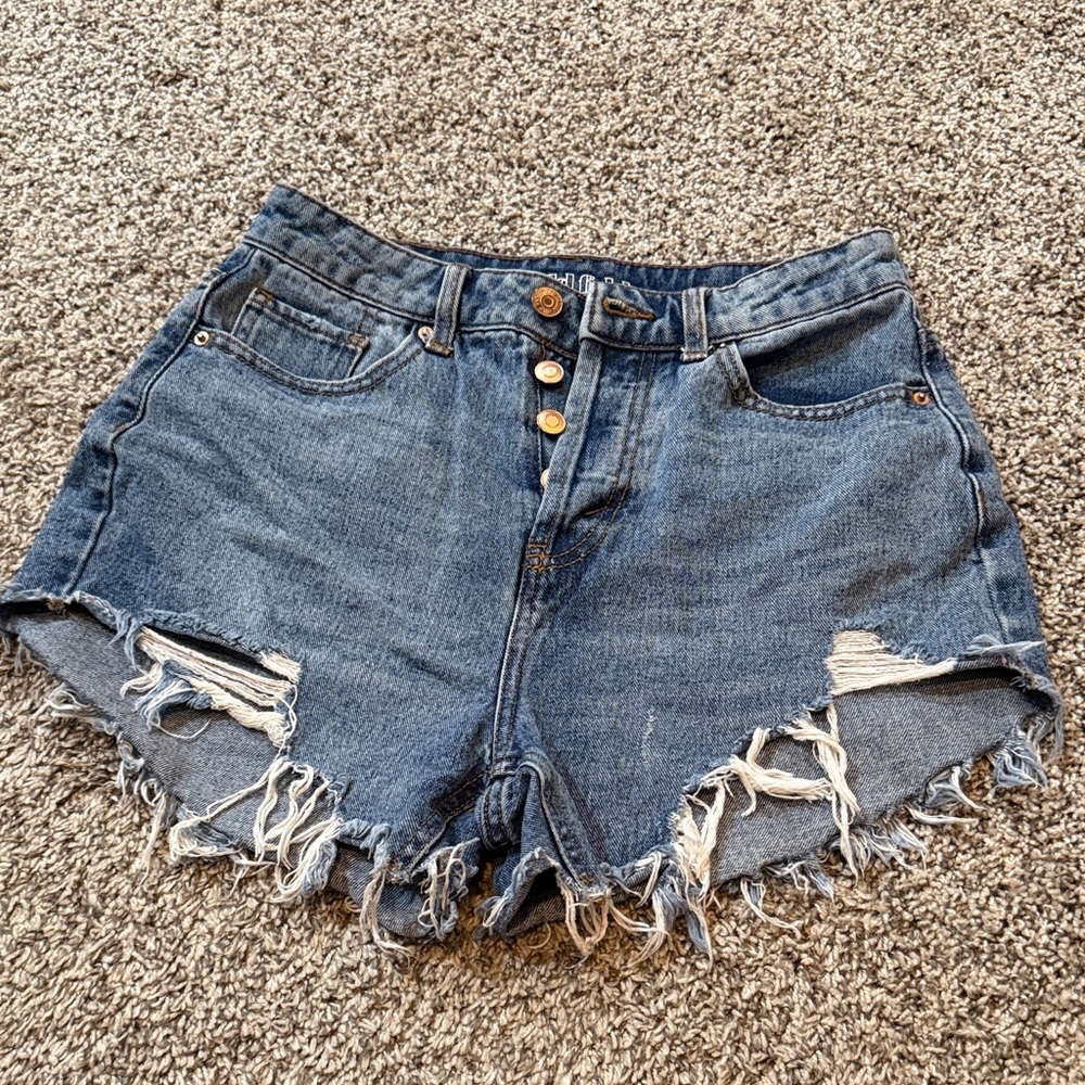 Wild Fable Blue Distressed Jean Micro Shorts